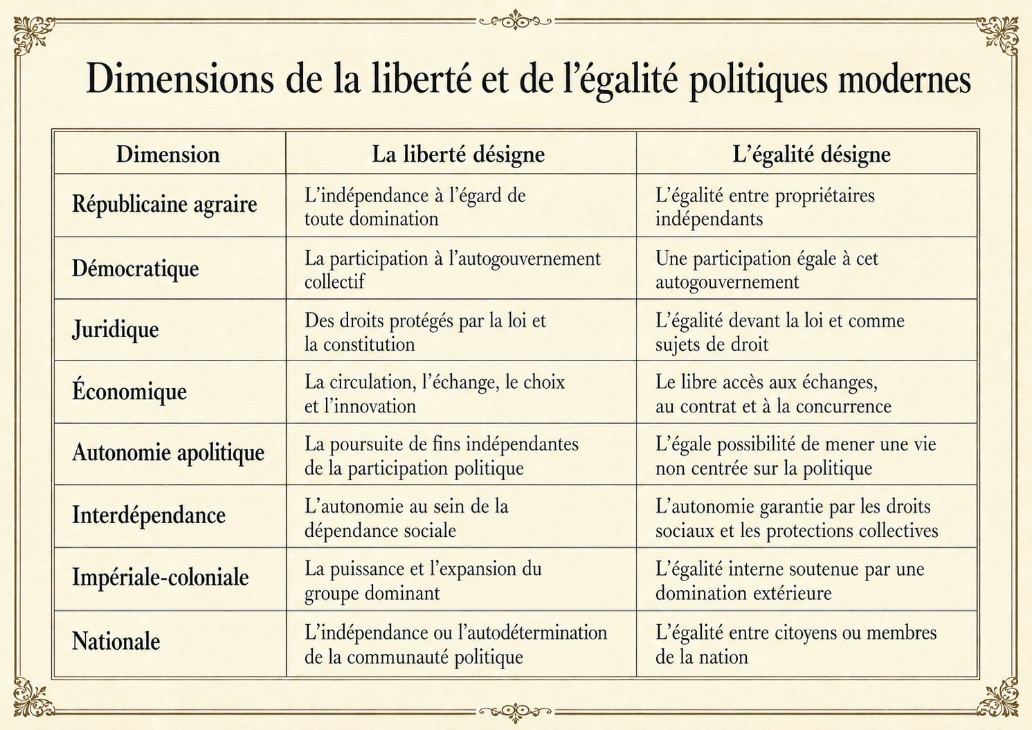 Conceptions et pratiques modernes de la liberté et de l&rsquo;égalité politiques
